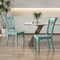 Costway Set of 2 Wood Dining Chair Cross Back Dining Room Side Chair Mint Green Home Kitchen